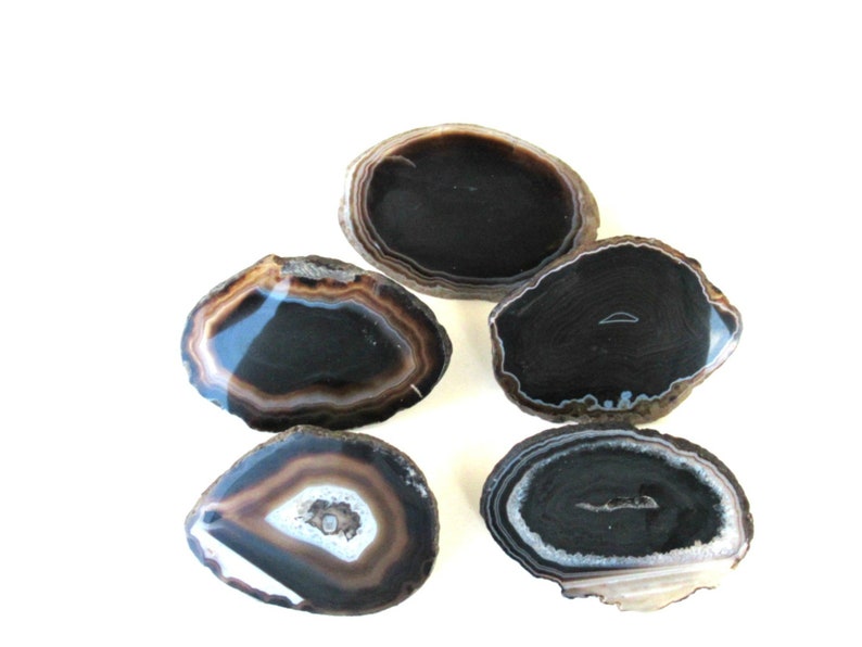 Large Black Agate Knobs Pulls Home Décor Etsy