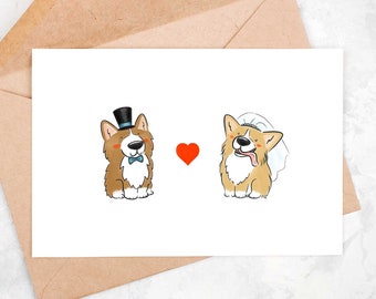 Corgi Love - printed greeting card. Can be sent directly to recipient