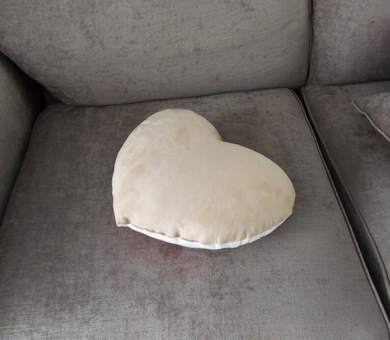 Hug Faux Suede Heart-Shaped Cushion image 5