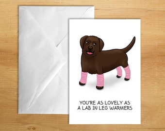 Lovely Labrador - printed greeting card (with optional personalisation). Can be sent directly to recipient