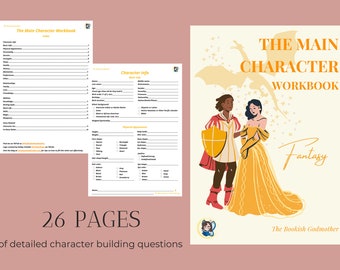 Main Character Workbook, Writer Character Building Worksheet (Downloadable Fillable Printable)