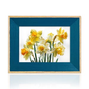 Blauwe fotolijst, houten fotolijst, CHOOSE SIZE, 4 x 4 4 x 6 5 x 5 5 x 7 5,5 x 8,5 6 x 6 6 x 8 A5 7 x 7 7 x 9 8 x 8 8,5 x 11 8 x 10 A4 10 x 10 8 x 12 11 x 14 A3 20 x 30