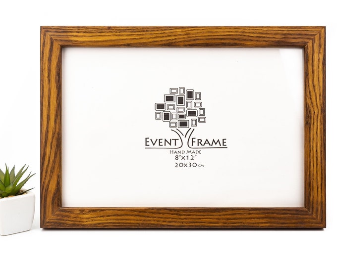 Brown Oak Wooden Picture Frame With Moulding 25 mm