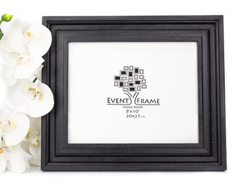 Elegant Black Wooden Frame for Wall Art, Handmade Flat Style Picture Frame, Any Custom Size A4, A3, A2, A1, 8x10, 9x12, 11x14, 16x20, 24x18