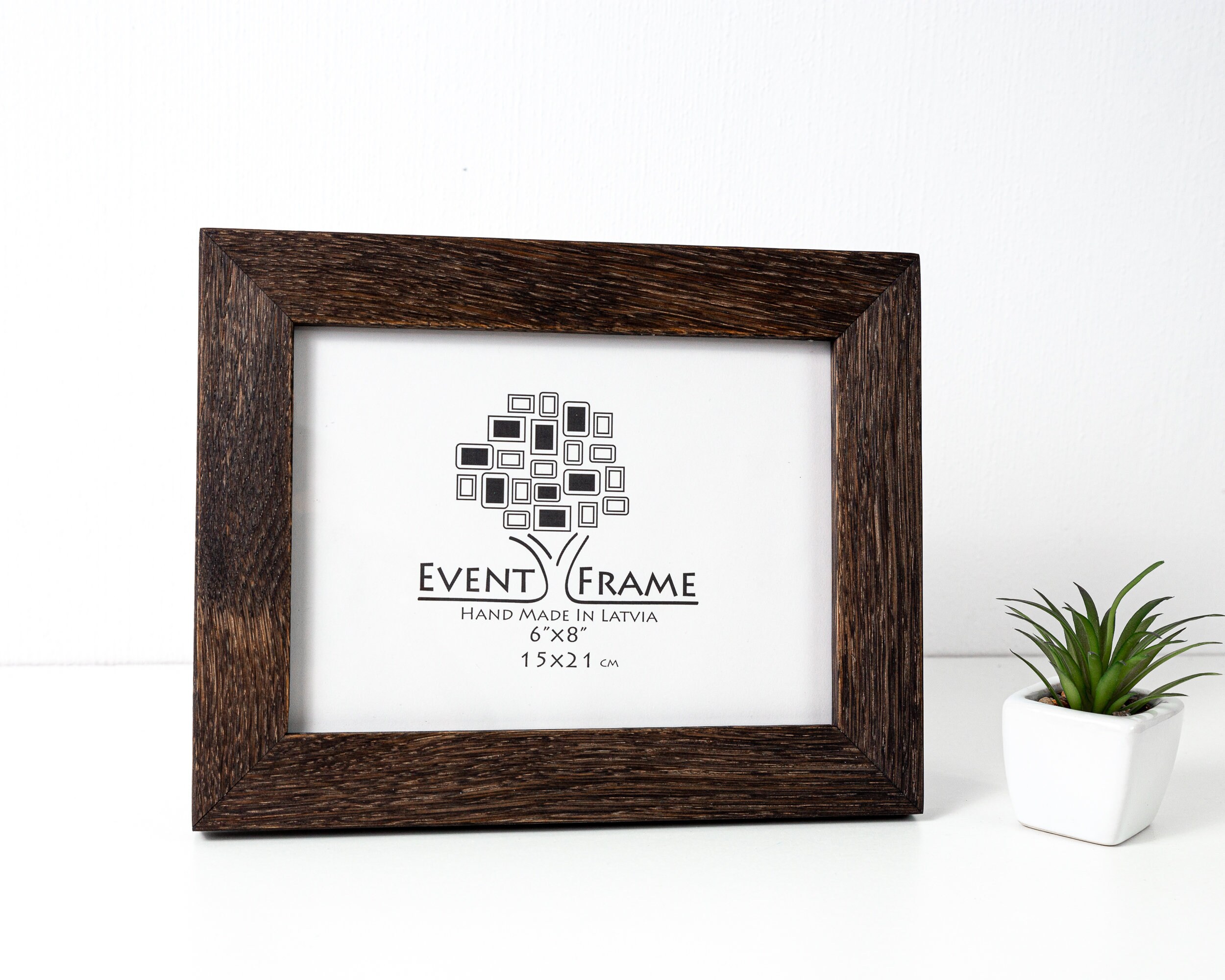 Black Oak Picture Frame Custom Sizes Wood Photo Frame Etsy
