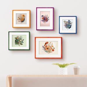 Super dünner Bilderrahmen, minimalistischer Stil verfilzter Rahmen, handgefertigter benutzerdefinierter Bilderrahmen für modernes Design, Farbe wählen A1 A3 A4 11x14 16x20