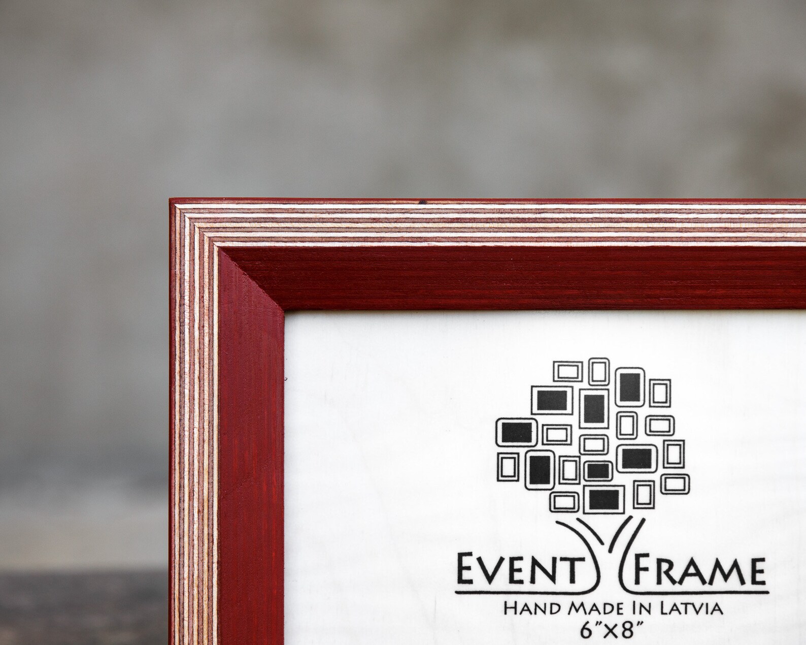 Red Picture Frame Hand Painted Wood Photo Frame Double Color Etsy