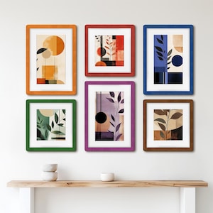 Rounded Corner Birch Wood Picture Frame: Matted Gallery Wall Art