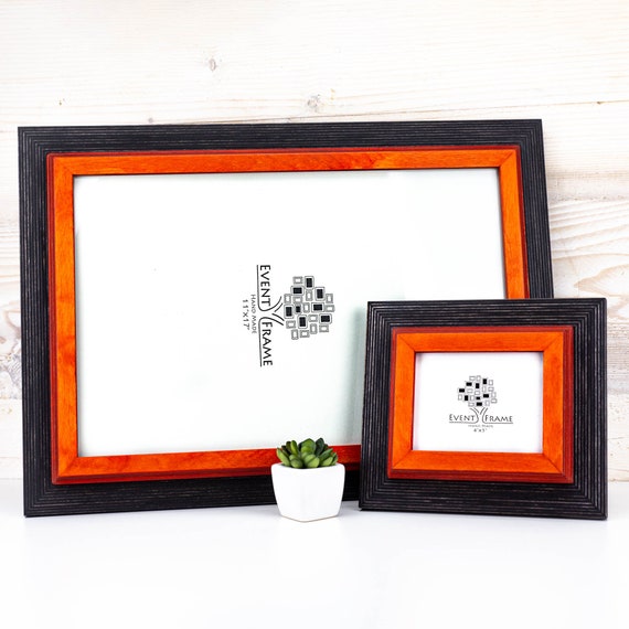 11x14 Black Wood Wall Frame with Double Black Mat For 8x10 Image - Zars Buy