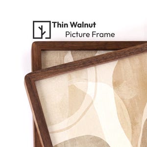 Marco de fotos de nogal: esquinas redondeadas modernas, borde fino, tamaños personalizados