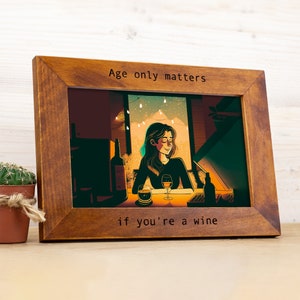 Op maat gegraveerde houten fotolijst, gepersonaliseerde honingbruine fotolijst, handgemaakte berken hardhouten lijst A1, A2, 11 x 14, 8 x 10, 18 x 24, 8 x 12