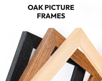 Custom Oak Picture Frame: Rustic Modern Photo Frames