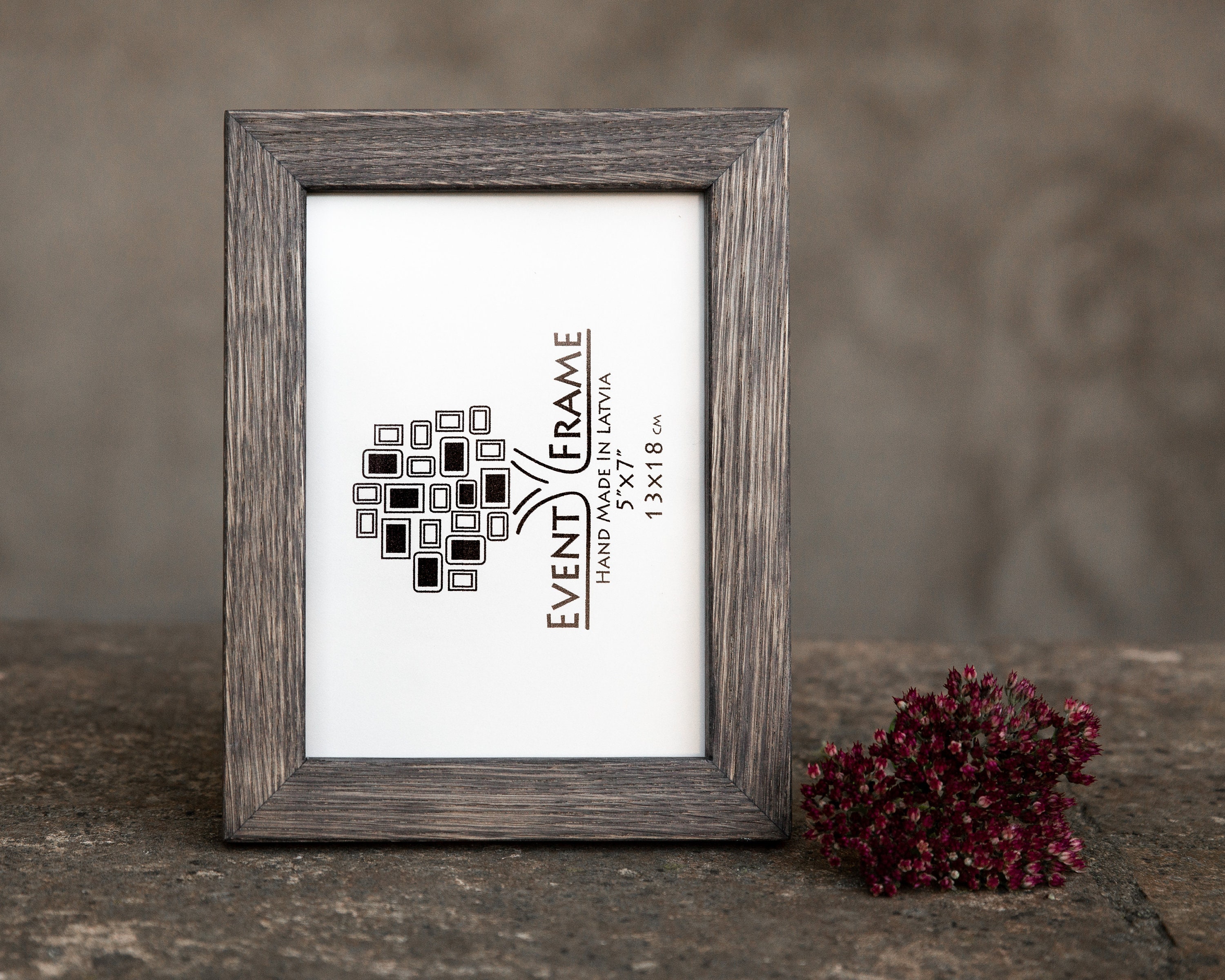 Black Oak Wood Picture Frame Rustic Wooden Photo Frame Etsy