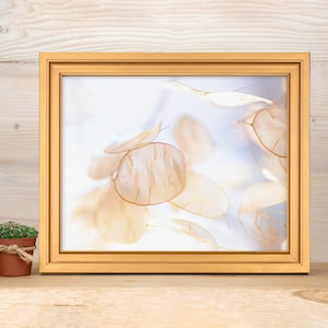 Gold Picture Frame, Handmade Birch Hardwood Frame For Wall Art, Any Custom Sizes A1, A2, A3, A4, 5x7, 8x10, 8x12, 8.5x11, 9x9, 11x14, 20x30