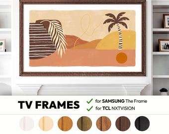 Solid Wood TV Frame Compatible with Samsung and TCL NXTVISION | Custom Art Bezel Cover