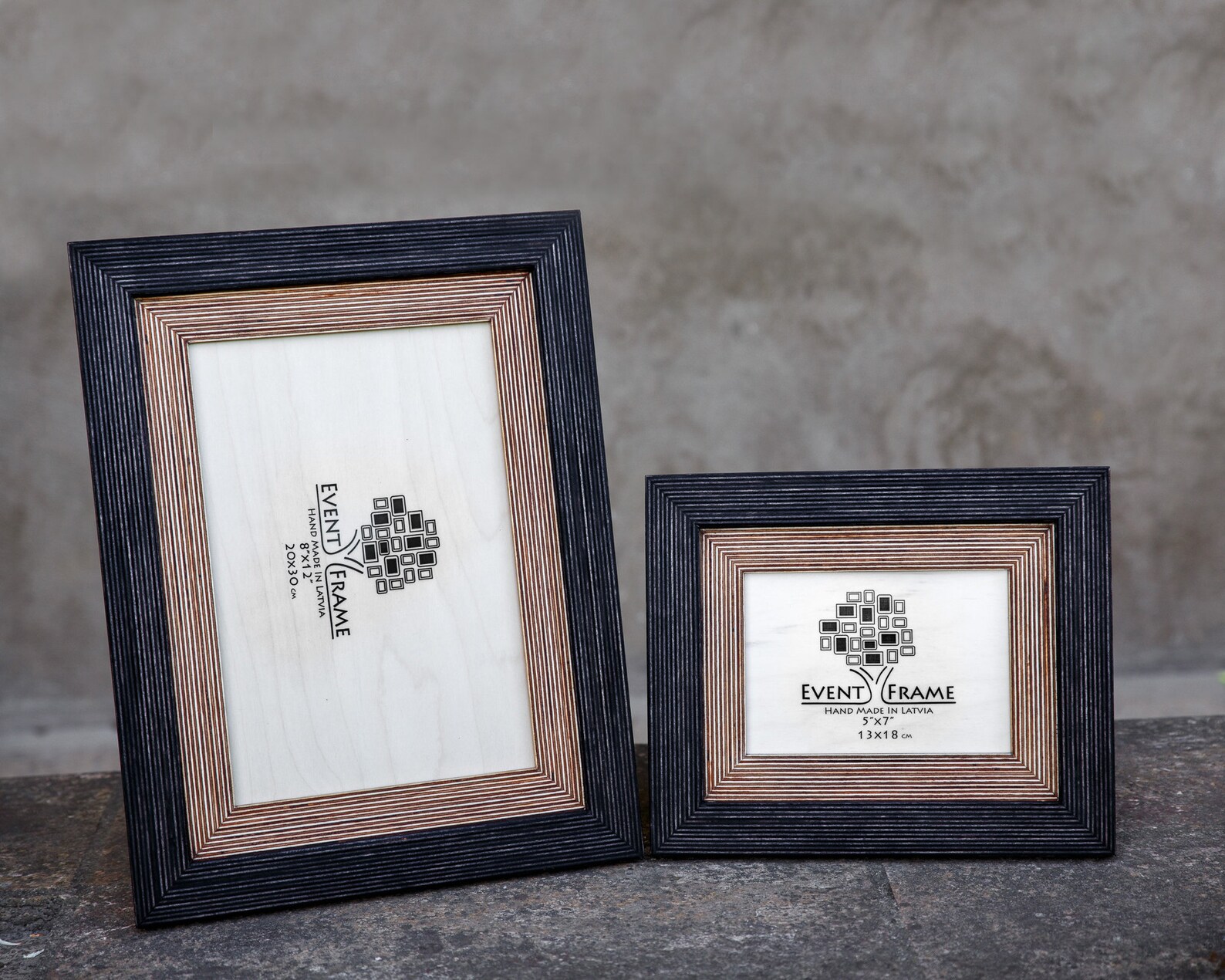 Black Natural Wood Frame for Your Artwork Rustic Photo Etsy