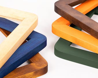 Wide Wooden Wall Picture Frames, Handmade Custom Artist Gift Decor