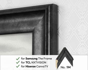 Metallic Black TV Frame: Samsung, Hisense, TCL Canvas TV Bezel