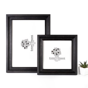 Marco de imagen de madera dura de abedul negro, regalo colgante de pared, marco de 8x10, marco de 11x14, decoración de pared de fotografía, colgante de pared de marco de diploma