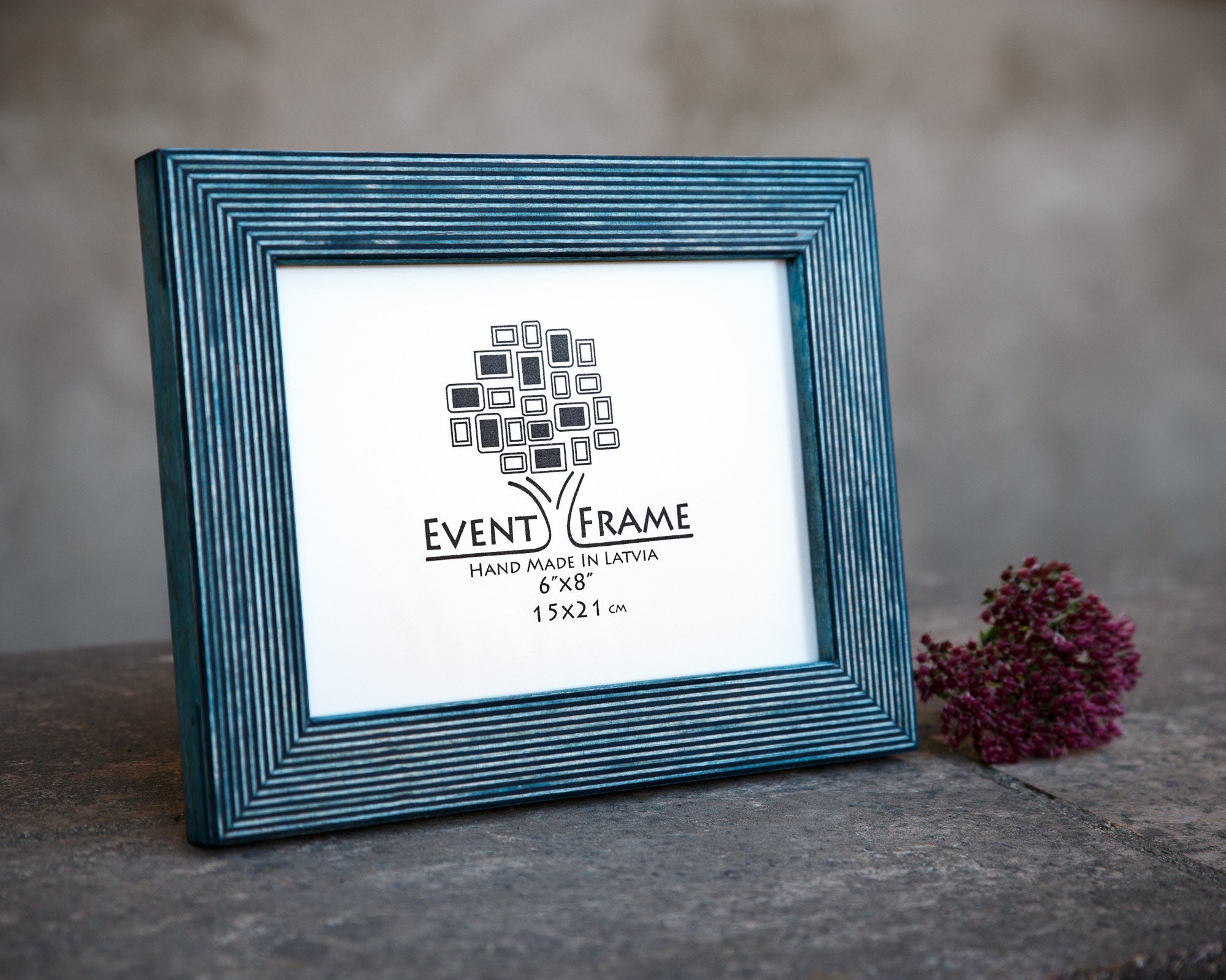 Teal Photo Frame Rustic Wood Picture Frame Wooden Handmade Etsy