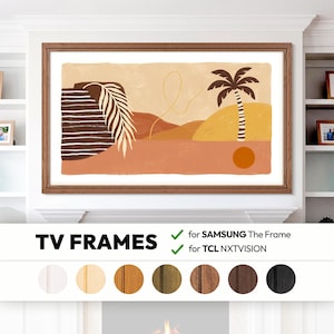 Moldura de TV em madeira maciça compatível com Samsung e TCL NXTVISION | Capa de moldura personalizada com design artístico