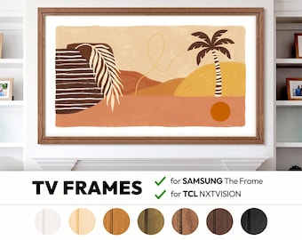 Solid Wood TV Frame Compatible with Samsung and TCL NXTVISION | Custom Art Bezel Cover