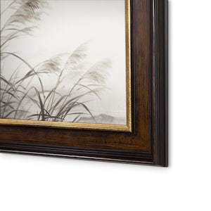 gold and brown frame tv outside corner of the frame, classic country tv art, black and gold tv frame, burlwood frame for tcl and hisense