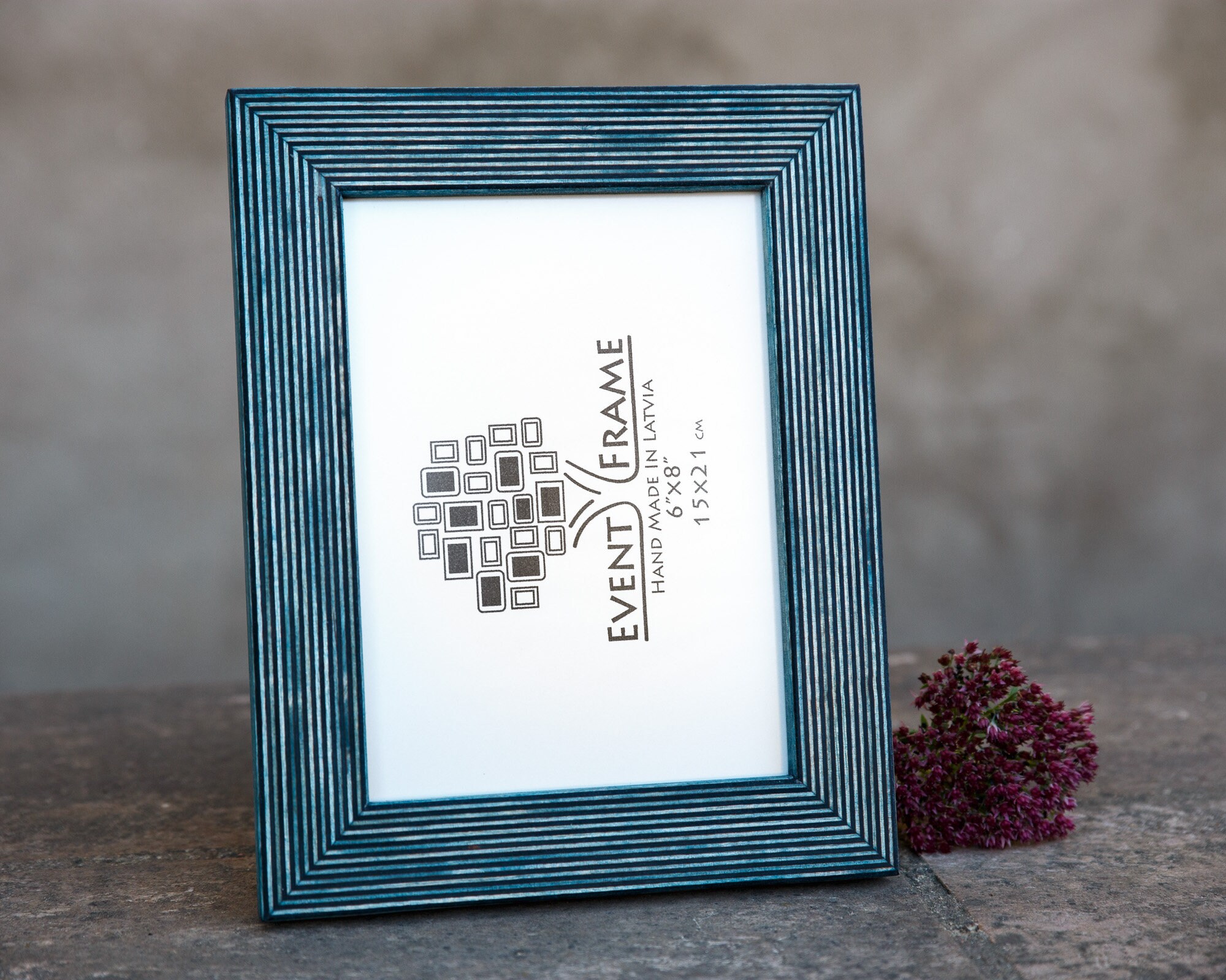 Teal Photo Frame Rustic Wood Picture Frame Wooden Handmade Etsy