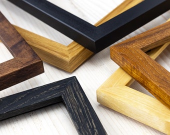 Marco de fotos artesanal de abedul o roble: Marco de póster moderno de madera maciza.