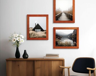 Orange Picture Frame: Gallery Quality, Handmade From Birch Wood
