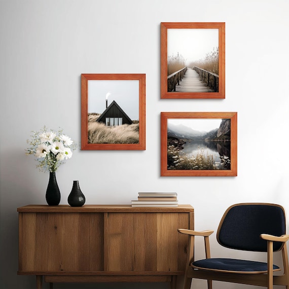 Orange Picture Frame: Gallery Quality, Handmade From Birch Wood