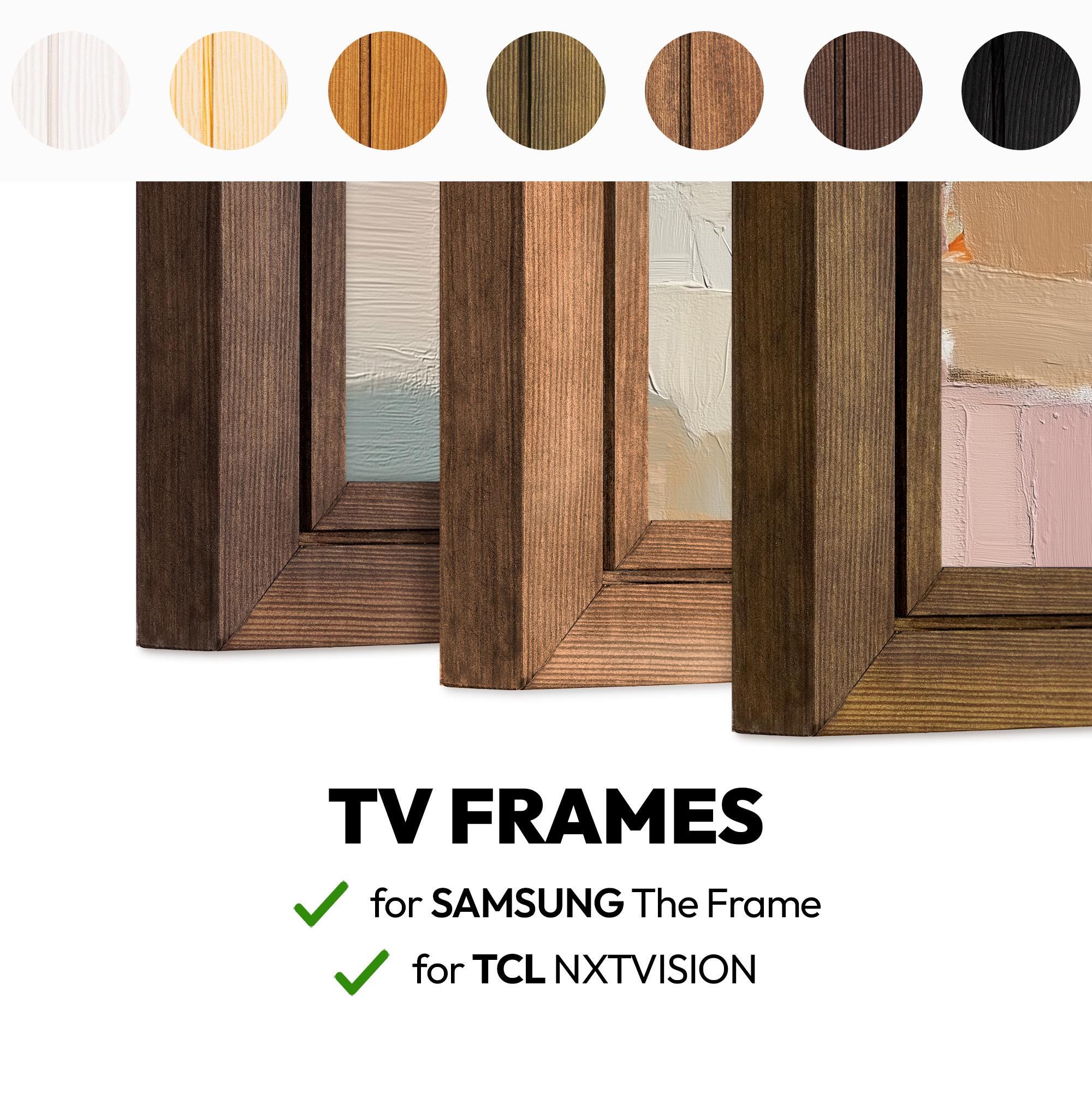 Colorful Pine Wooden TV Frame for Samsung the Frame & TCL