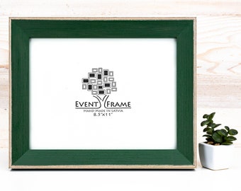 Custom Green Photo Frame, Handmade Wood Picture Frame, Moss Wall Art, Dark Marble Green Decor 8x8 8x10 11x14 11x17 12x18 18x24 16x24 24x36