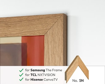 Jacobean Brown Oak TV Frame for Samsung The Frame, TCL NXTVision & Hisense CanvasTV