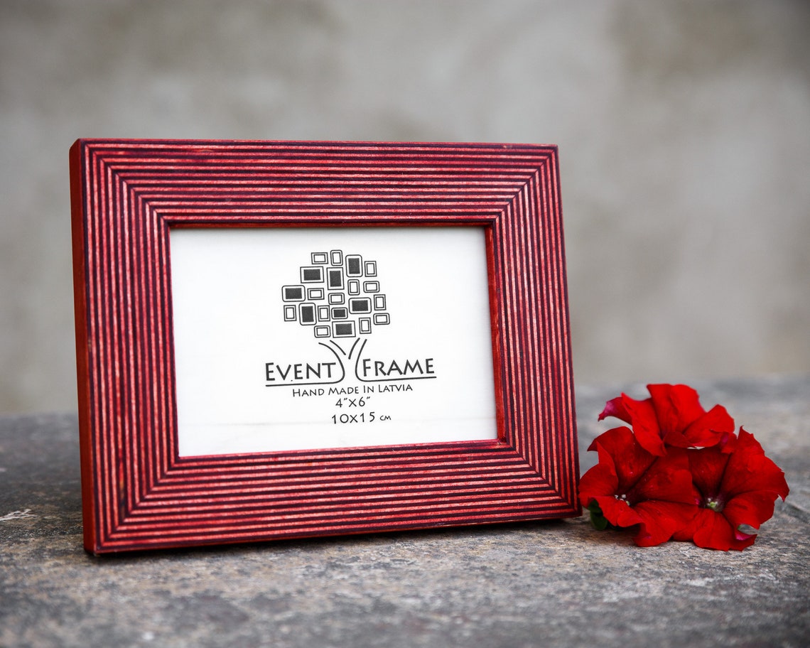 Download Red Picture Frame Wood Photo Frame Rustic Frame A5 A4 A3 4x4 | Etsy