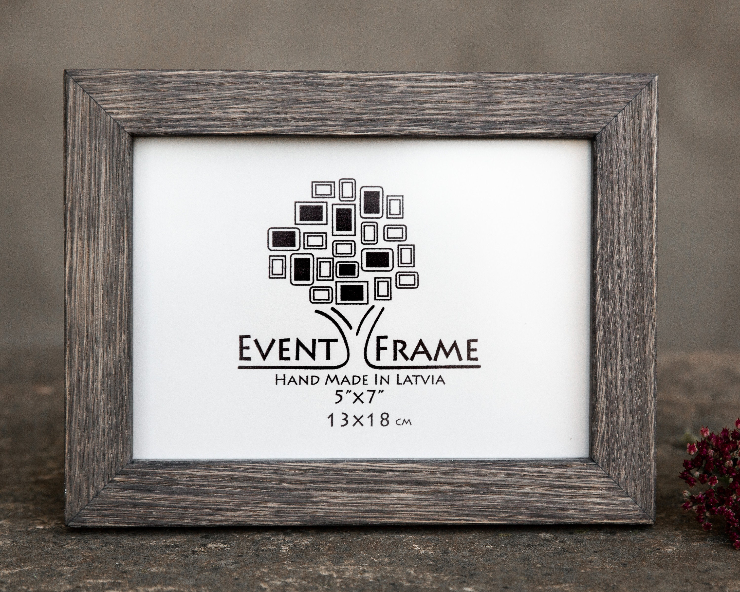 Black Oak Wood Picture Frame Rustic Wooden Photo Frame Etsy