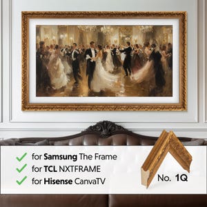 Ozdobna rama telewizora w kolorze antycznego złota: Samsung The Frame, TCL, Hisense Vintage Bezel
