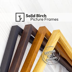 Thin Birch Wood Picture Frame - Handmade Custom Sizes - Gallery Quality Solid Wood