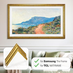 Gold Frame for Samsung The Frame TV, Handmade Wooden Frame TV Bezel for your Tv Art, TV Frame Sizes 32, 43, 50, 55, 65, 75, 85 inch