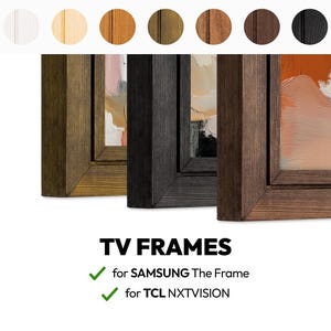 Cadre TV en bois de pin coloré pour Samsung The Frame et TCL NXTVISION