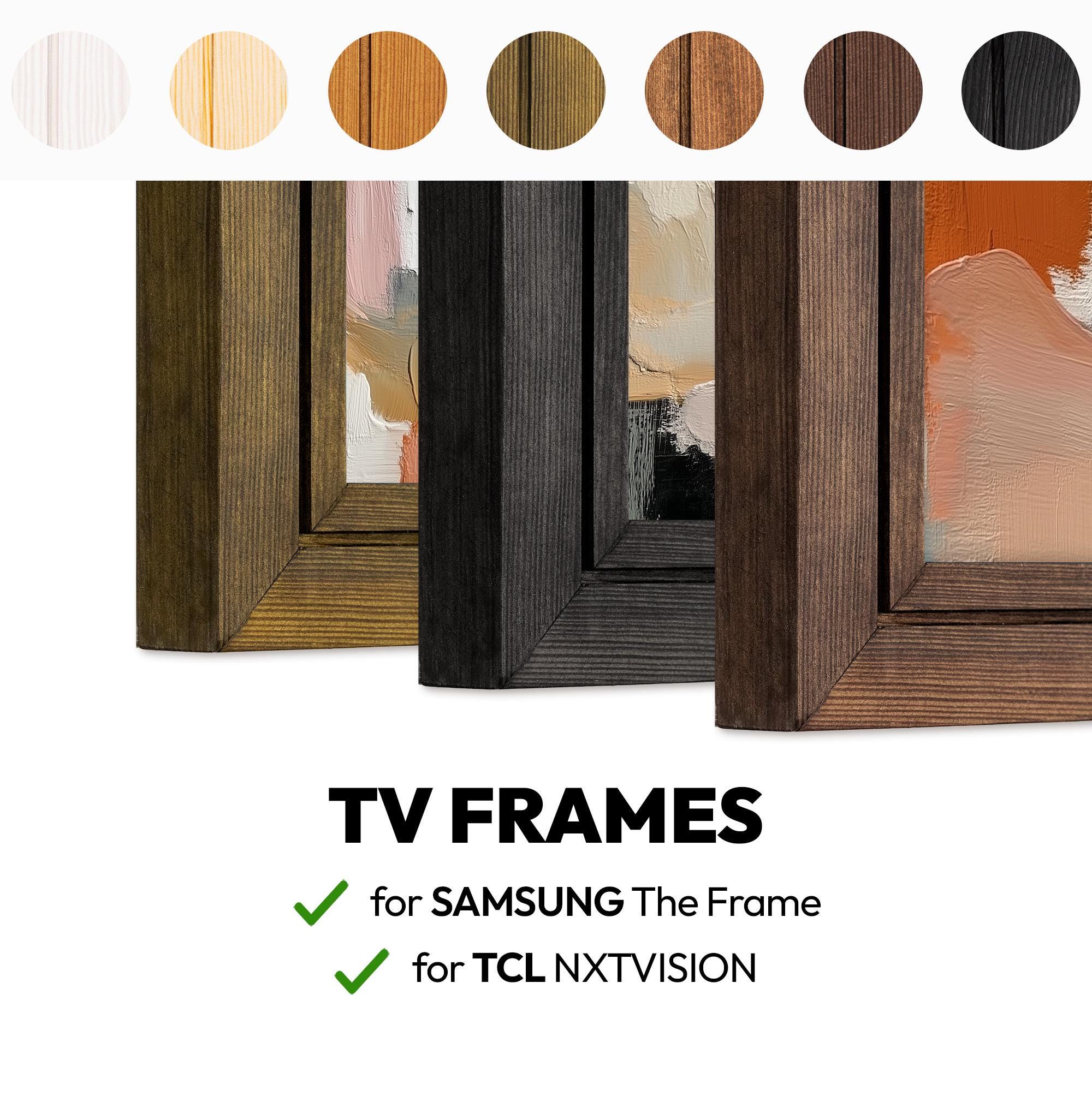 Colorful Pine Wooden TV Frame for Samsung the Frame & TCL