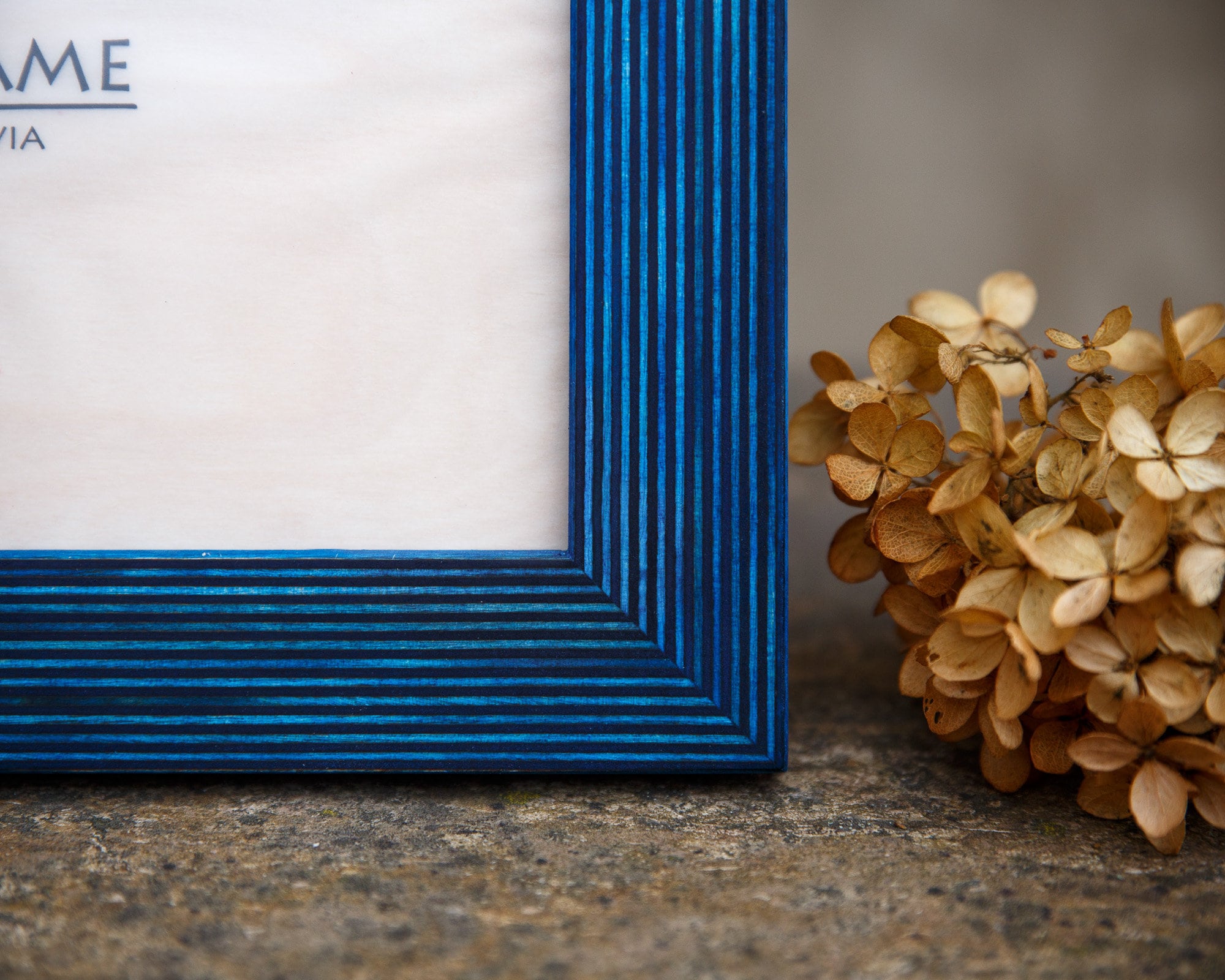 Standard Blue Wooden Picture Frame