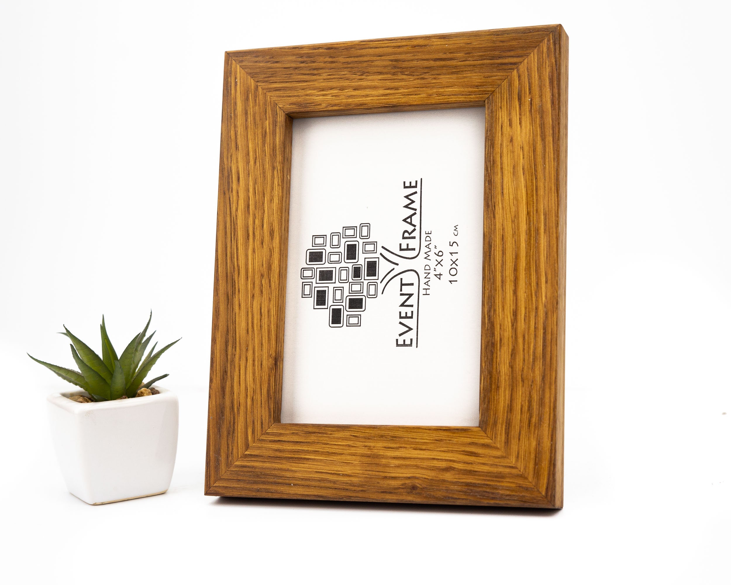 Oak Wood Photo Frame Brown Rustic Picture Frame Any Custom Etsy