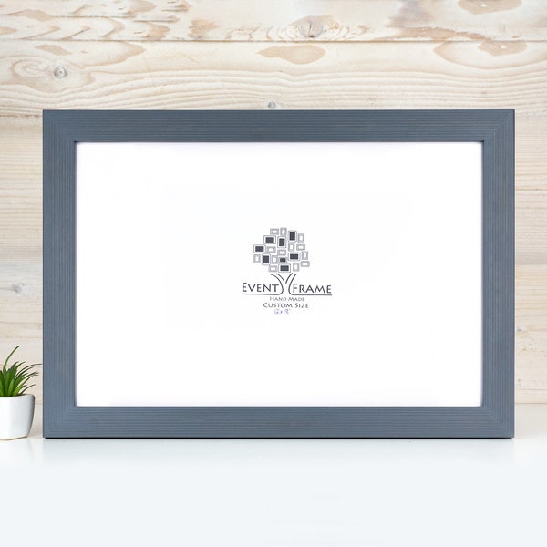 Grey Wooden Picture Frame Etsy