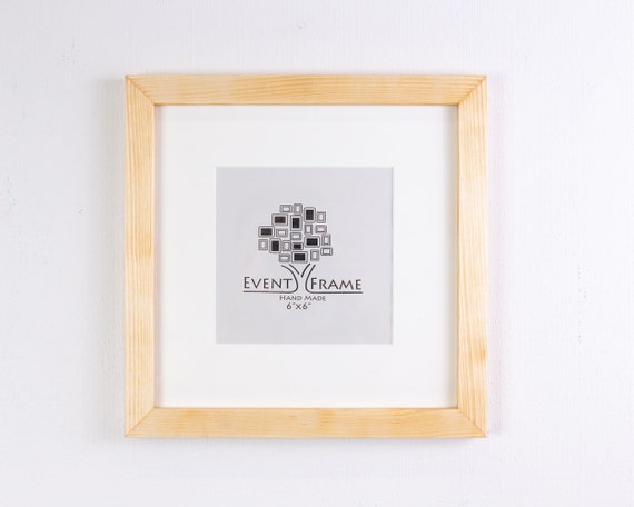 Wood Picture Frame, Photo Frame With White Matboard, Natural Wood