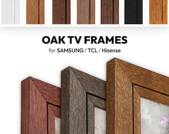 Stained Oak TV Frame for Samsung The Frame, TCL & Hisense CanvasTV