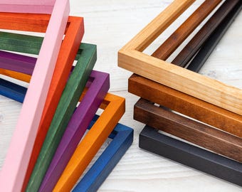 Super Thin Edge Picture Frame, Handmade Modern Custom Photo Frame, Color of Your Choice in Minimalistic Style A1 A2 A5 16x20 18x24 24x36