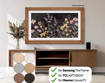 Oak TV Frame for Samsung The Frame, Hisense CanvasTV, TCL NXTVISION - Easy Install