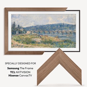 Marco de TV de nogal para Samsung The Frame 2021-2026 y Pro, TCL NXTVISION, Hisense CanvasTV imagen 5