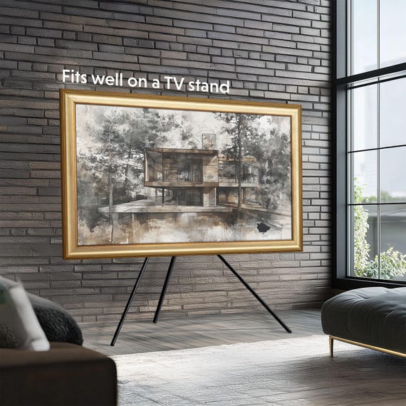 Metallic Gold TV Frame Bezel Custom Made for Samsung the Frame